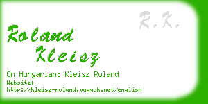 roland kleisz business card